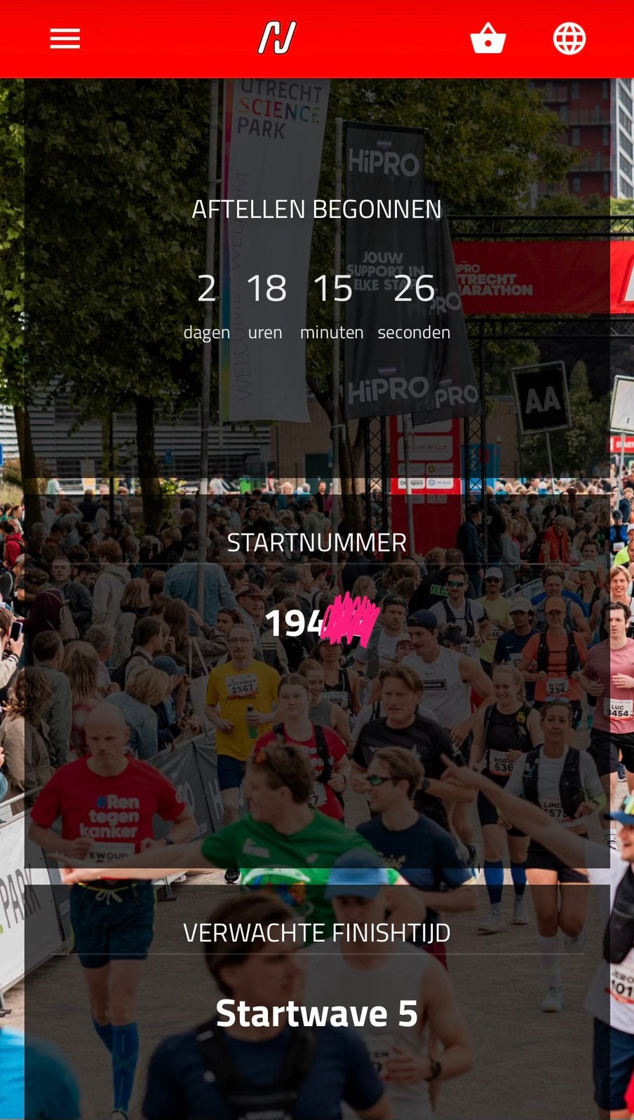 Startbewijs Halve Marathon Utrecht, Sport en Fitness, Loopsport en Atletiek, Ophalen, Nieuw, Overige typen, Overige merken
