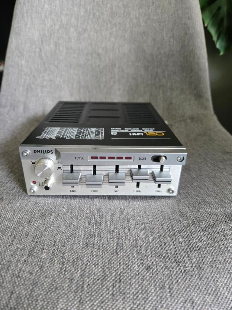 Philips HI-FI 120 Stereo Equalizer Booster / versterker vint, Auto diversen, Ophalen of Verzenden, Zo goed als nieuw