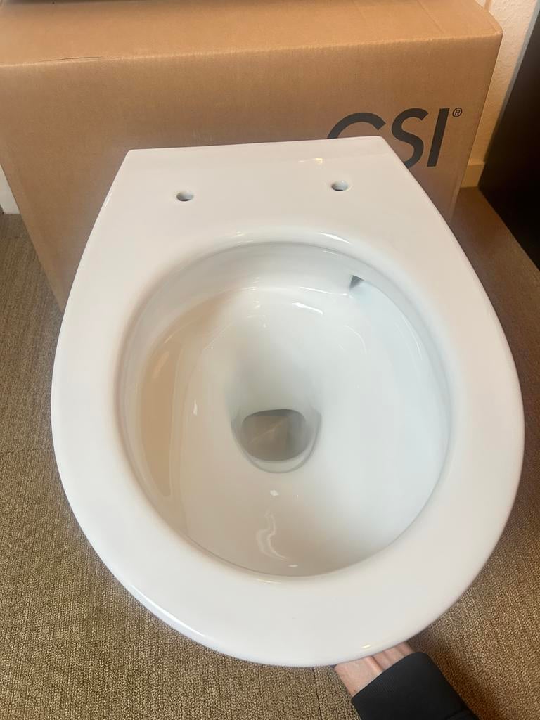 Ben Sondrio Wandcloset en Toiletbril 37x52x34 cm Wit, Doe-het-zelf en Verbouw, Sanitair, Ophalen, Nieuw, Toilet