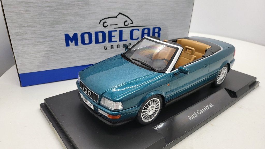 Audi Cabriolet, donker Groen, 1991, Hobby en Vrije tijd, Modelauto's | 1:18, Overige merken, Overig merken, Auto, Nieuw