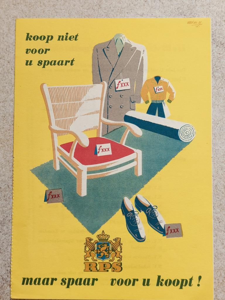 FOLDER RPS , ONTWERP KOEN VAN OS, Ophalen of Verzenden