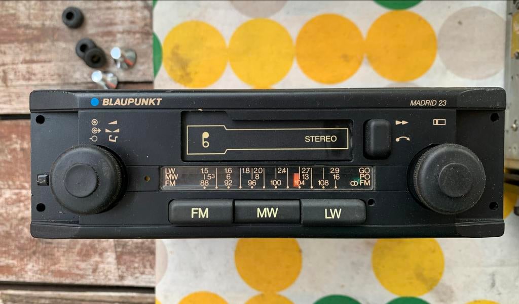Blaupunkt Madrid 23 vintage autoradio, nieuwe snaar, Ophalen of Verzenden, Gebruikt