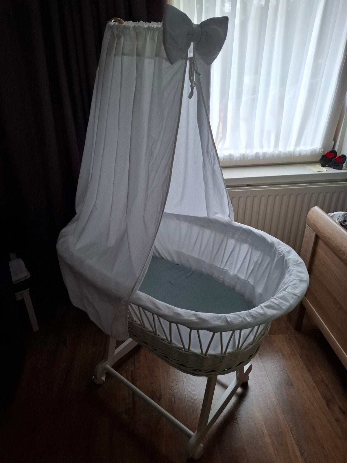 Witte Wieg met Hemeltje en Standaard, Kinderen en Baby's, Ophalen, Gebruikt, Wieg