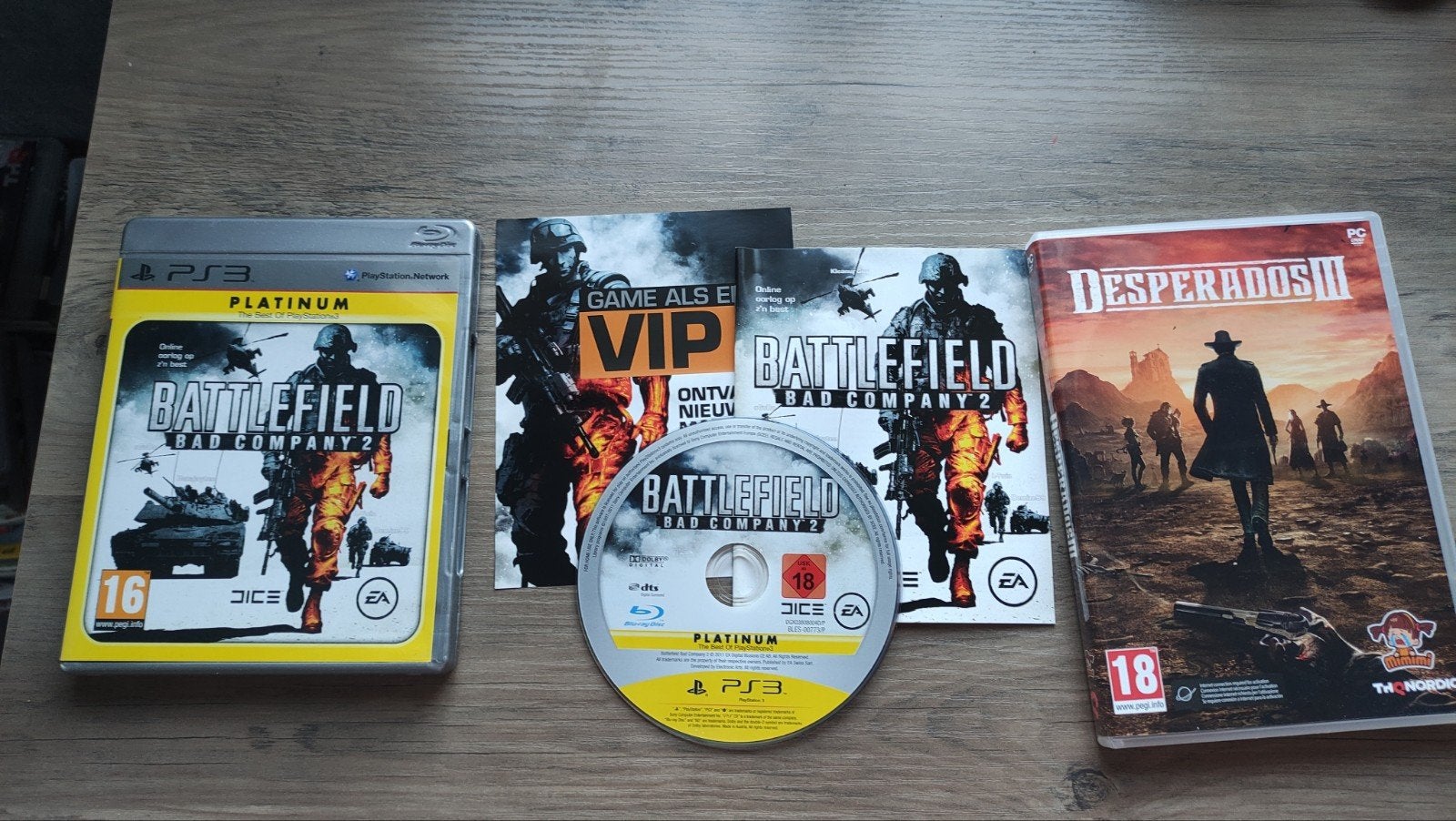 Battlefield bad Company 2 ps3 en gratis desperados 3 pc game, 3 spelers of meer, Ophalen of Verzenden, Zo goed als nieuw, Vanaf 3 jaar