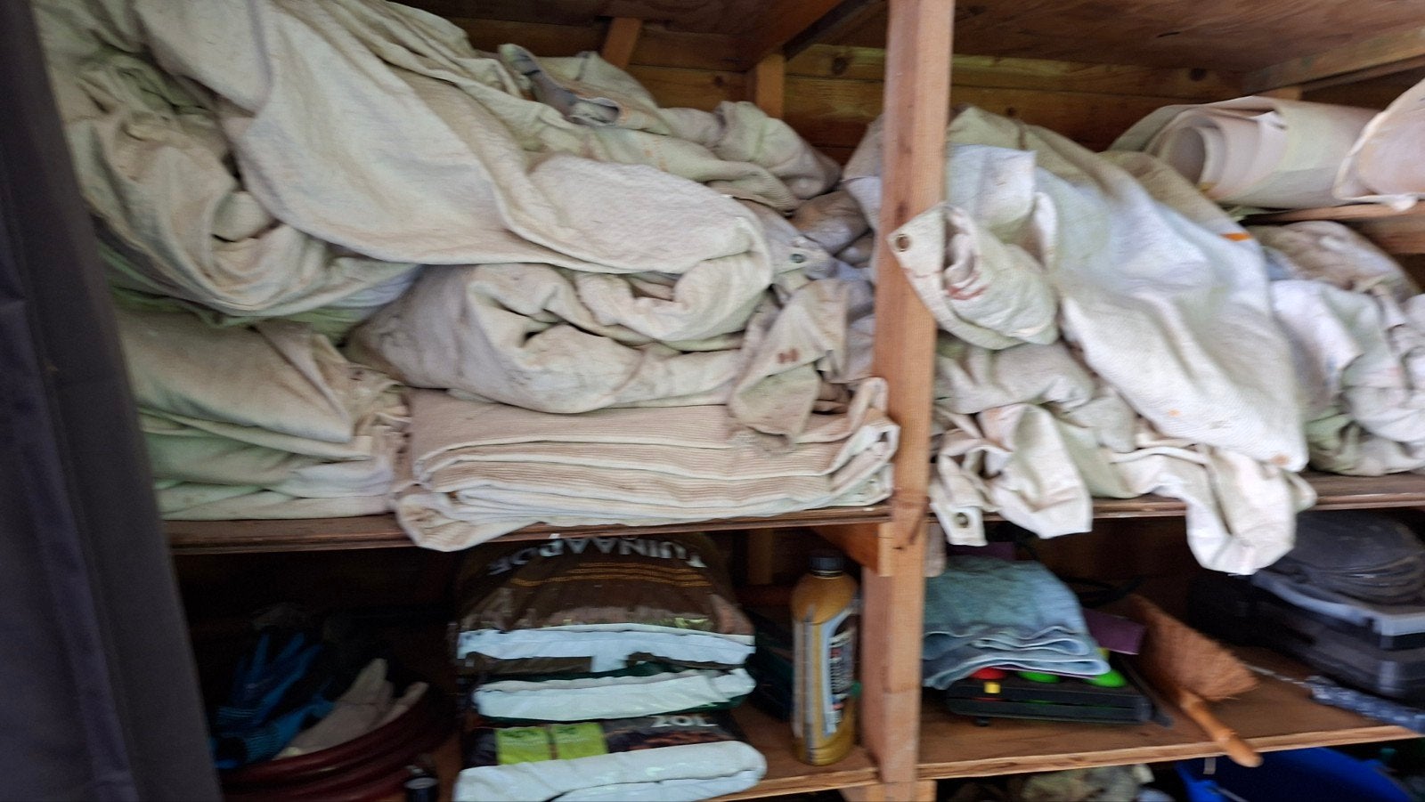 Schilders spatkleed 4 x 4 m  kleine kleden 5 euro, Ophalen
