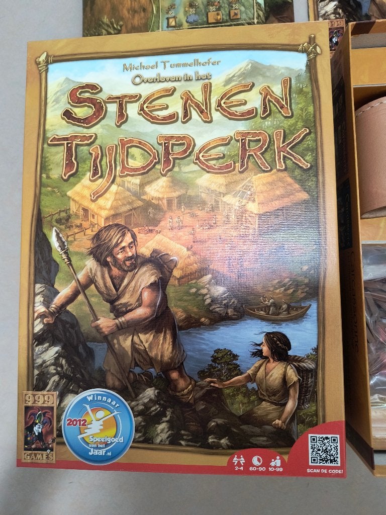 Stenen tijdperk, Hobby en Vrije tijd, Gezelschapsspellen | Bordspellen, Ophalen of Verzenden, Zo goed als nieuw, 999 Games
