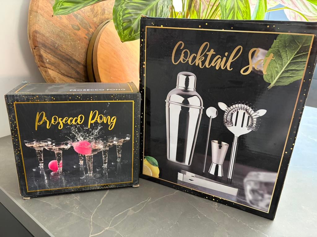 Cocktailset en prosecco pong, Hobby en Vrije tijd, Ophalen, Nieuw