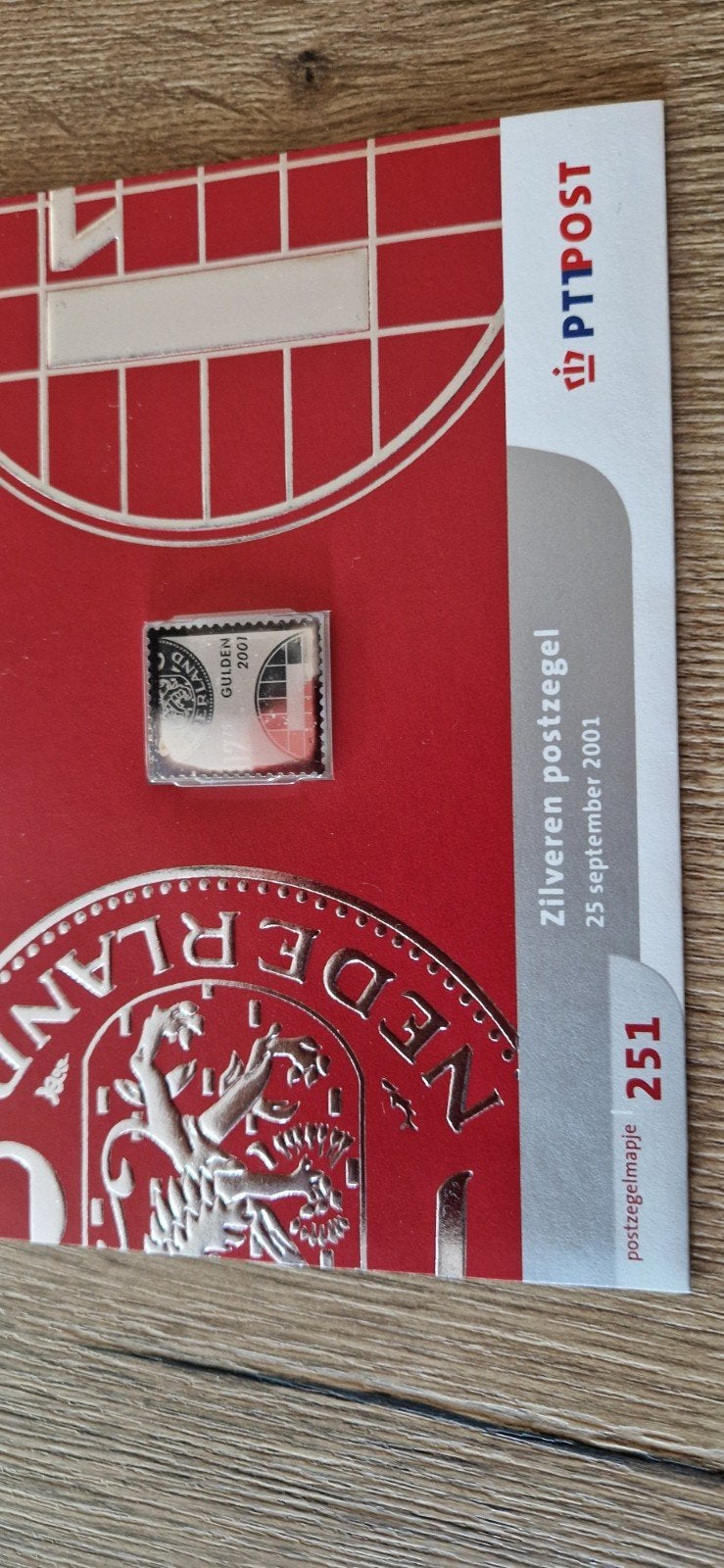 zilveren postzegel. postzegelmapje 251, Ophalen of Verzenden