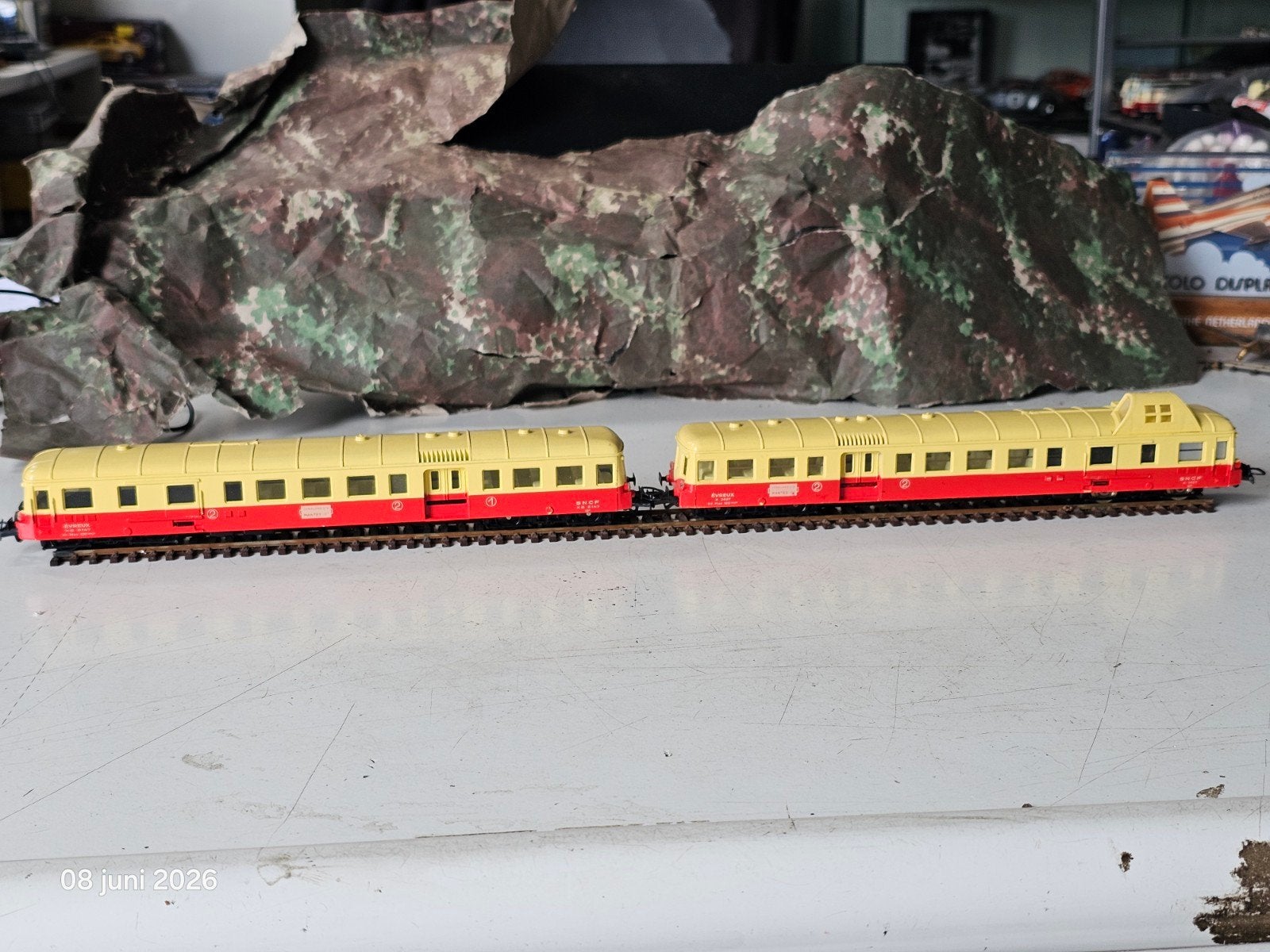 Jouef modeltrein HO SNCF treinstel - Evreux X 3827 & XB 8147, Ophalen of Verzenden, Gebruikt, Gelijkstroom, Jouef