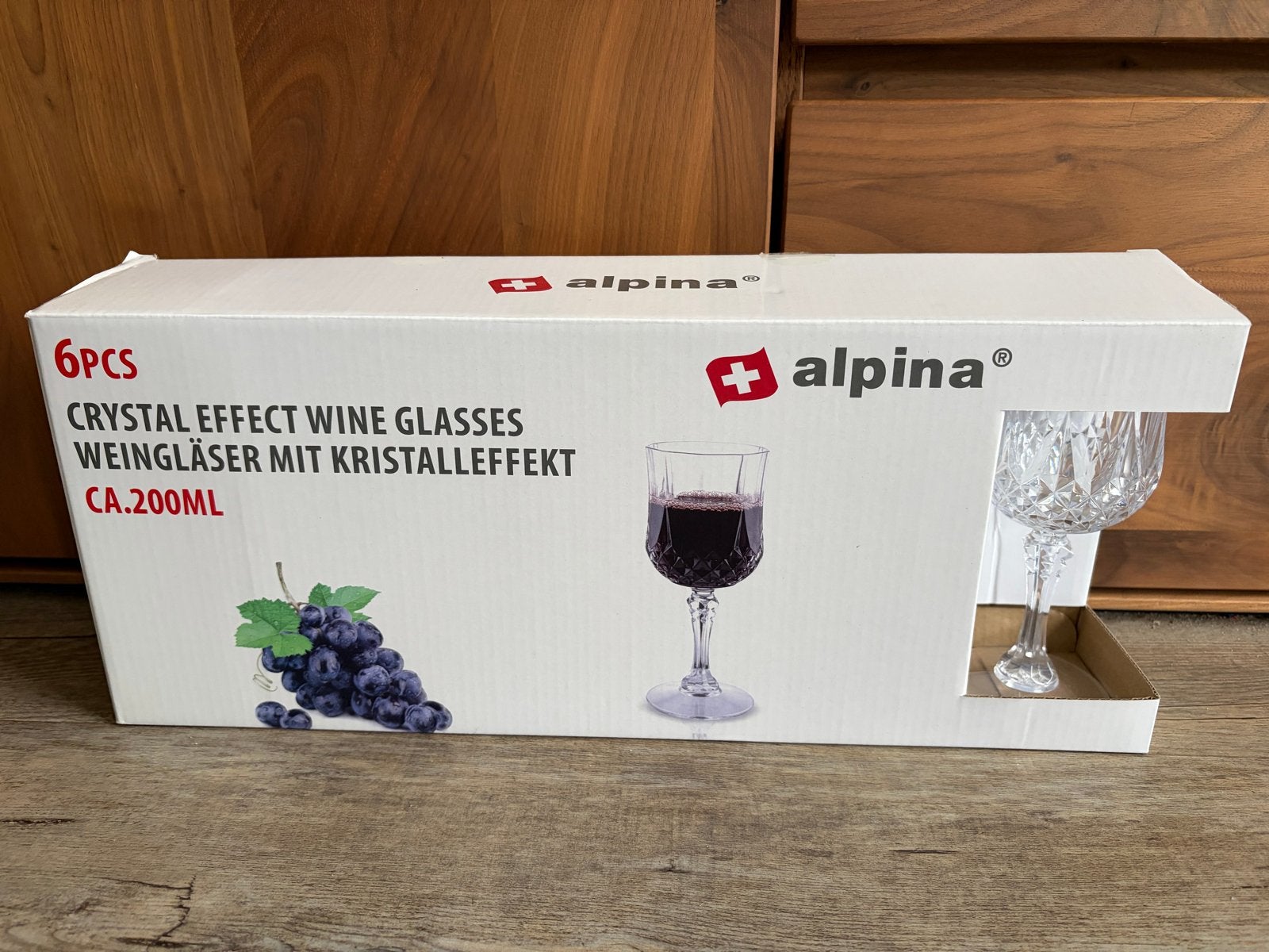 6x Plastic wijnglazen camping kristal effect ongebruikt, Overige typen, Kunststof, Nieuw, Ophalen of Verzenden