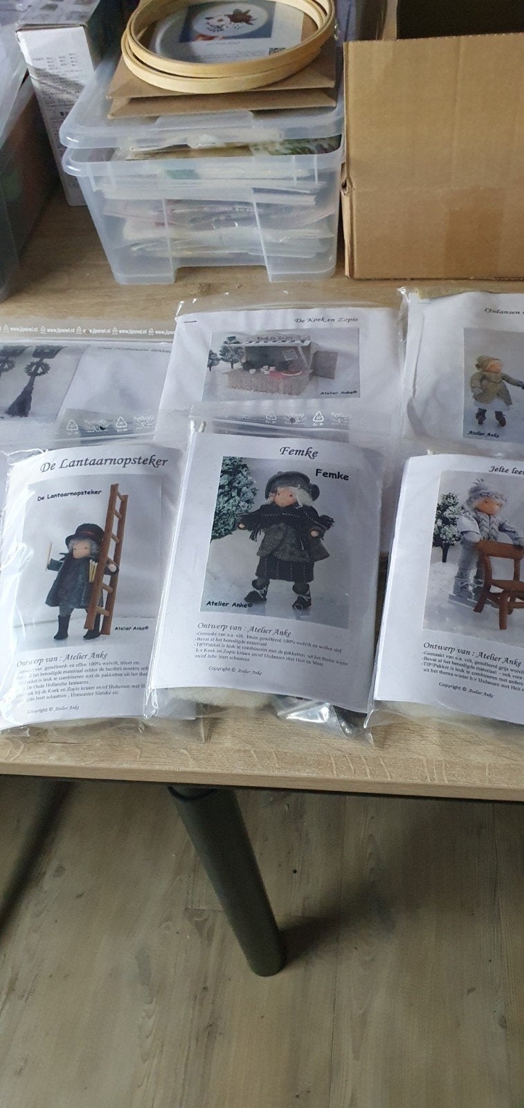 Viltpakketten serie winter oud Hollands VILT...NIEUW, Hobby en Vrije tijd, Vilt, Ophalen of Verzenden, Nieuw, Figuurtje(s)