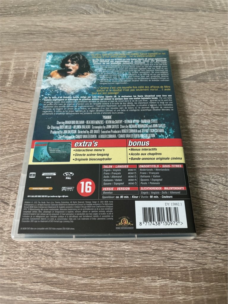 Dvd's Piranha + Piranha Remake (2010) + Piranha 2, Vanaf 16 jaar, Verzenden, Gebruikt, Monsters