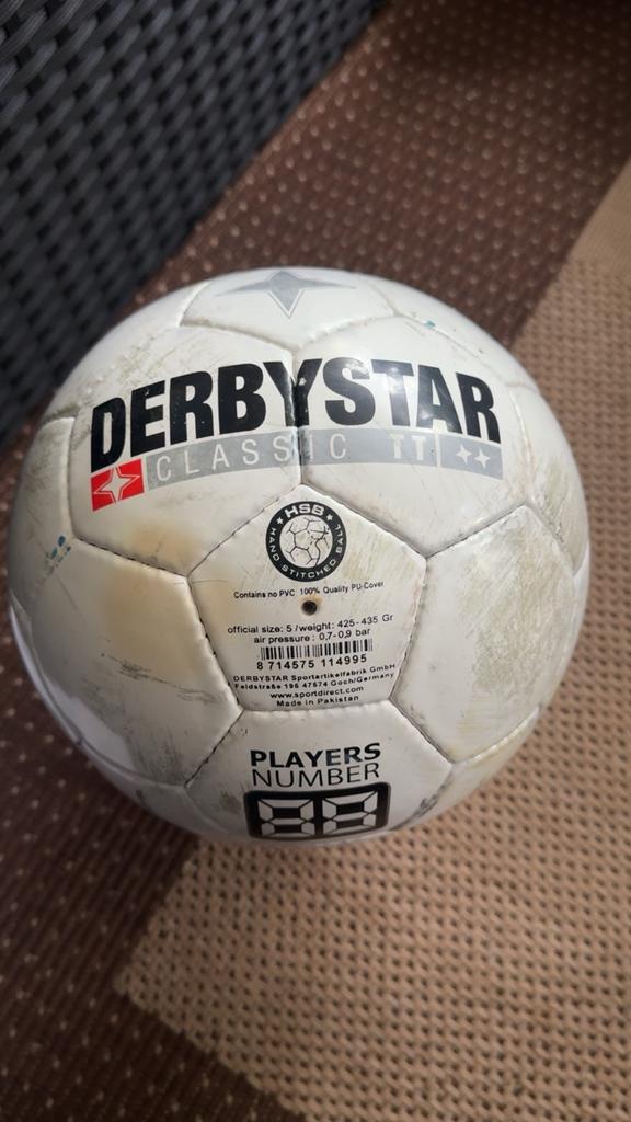 Derbystar Classic TT Voetbal Maat 5, Ophalen of Verzenden, Gebruikt, Bal