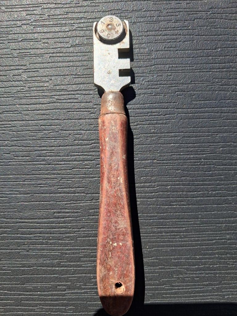 Vintage Glassnijder met Houten Handvat - SilberSchmidt, Ophalen of Verzenden, Gebruikt