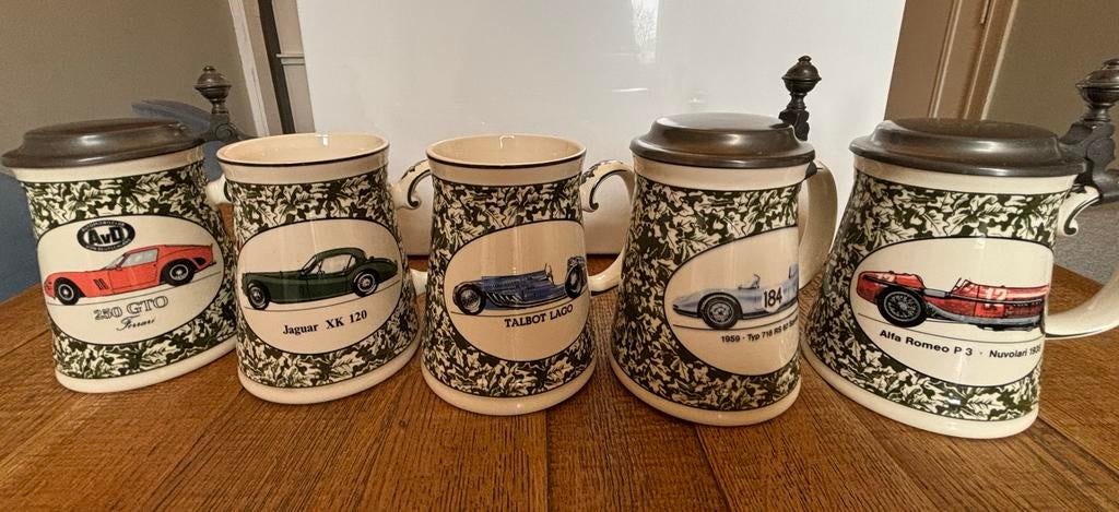 Vintage Villeroy & Boch Nürburgring car race bekers 1978-82, Verzamelen, Ophalen of Verzenden, Zo goed als nieuw, Auto's