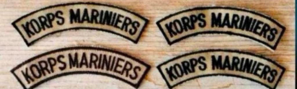 Korps Mariniers Schouder Embleem Straatnaam, Verzamelen, Militaria | Algemeen, Verzenden, Marine, Nederland, Embleem of Badge