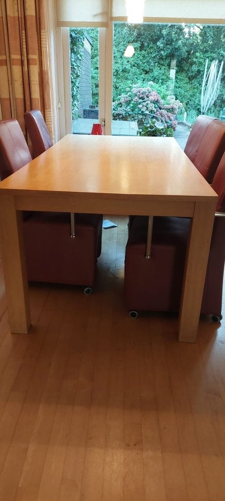 Eetkamertafel, Huis en Inrichting, Ophalen, Gebruikt, 100 tot 150 cm, Eikenhout