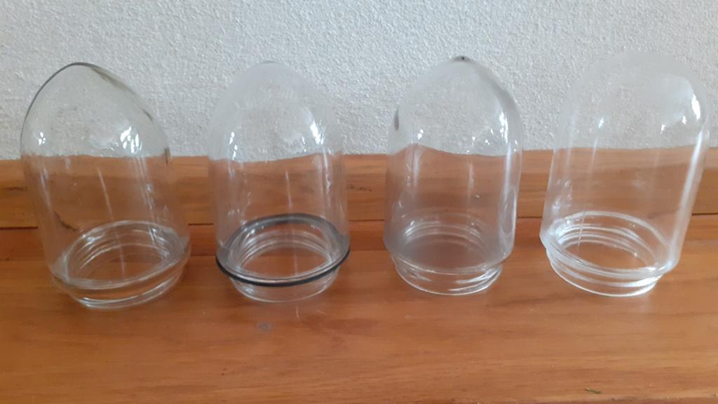Vintage stallampen glas, Ophalen of Verzenden