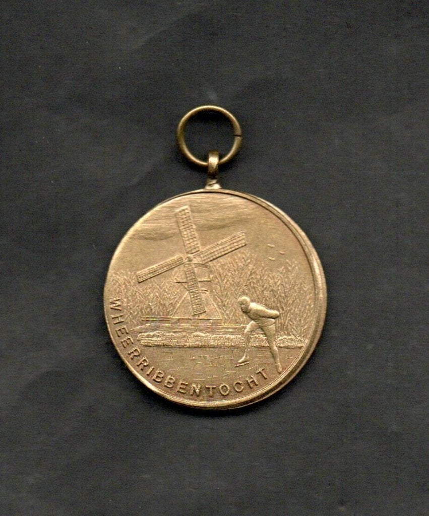 Medaille Weerribbentocht Giethoorn Schaatsen 1986., Ophalen of Verzenden, Zo goed als nieuw