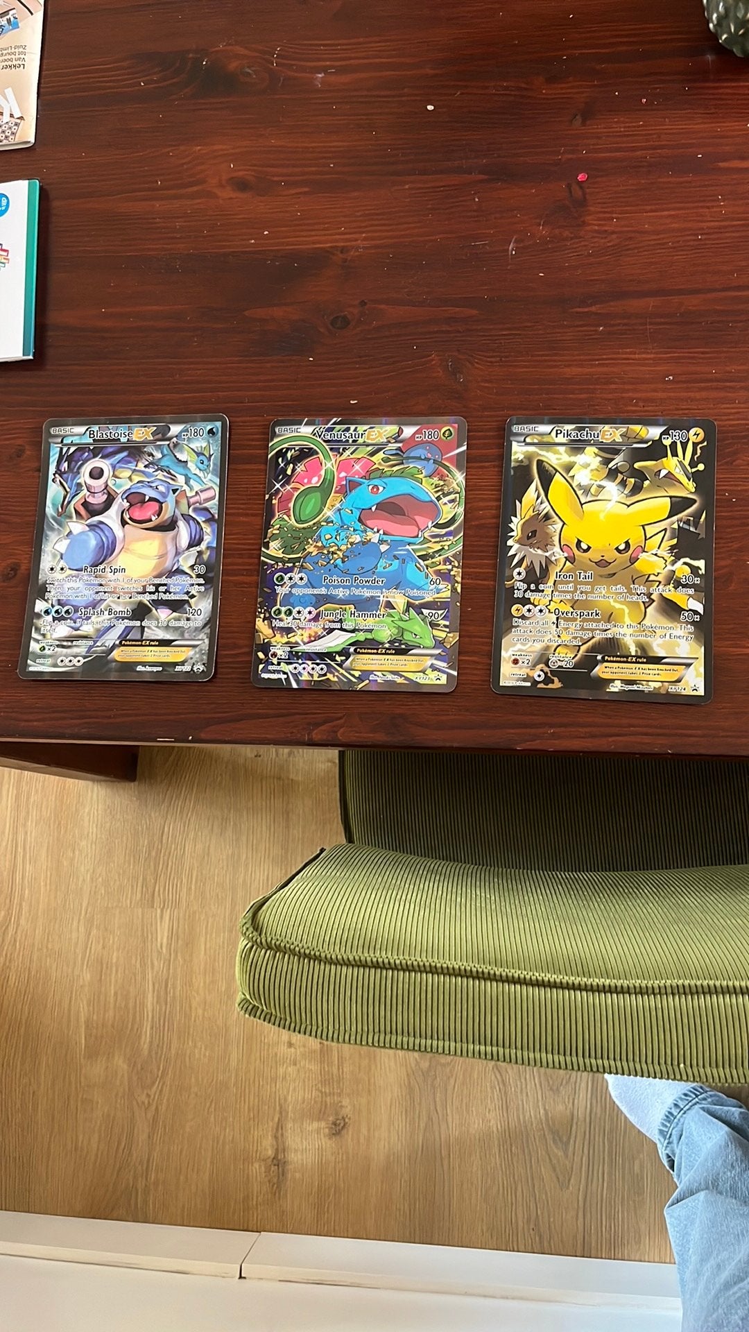Pokémon Jumbo Promo Kaarten:BlastoiseEX,VenusaurEX,PikachuEX, Verzenden, Zo goed als nieuw, Meerdere kaarten