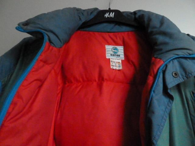 Winter jas blauw groen maat L merk Samas, Kleding | Dames, Maat 42/44 (L), Zo goed als nieuw, SAMAS, Verzenden