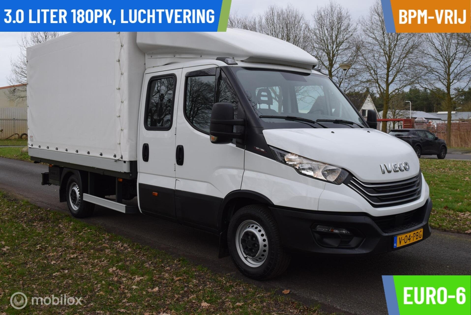 Iveco Daily 35S18D 3.0 180pk |Open Laadbak|EURO-6|Dubbele Ca, Gebruikt, 4 cilinders, Iveco, 7 stoelen