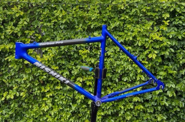 Nishiki Carbon Pro Fietsframe - Blauw, Frame, Gebruikt, Ophalen of Verzenden, Aluminium