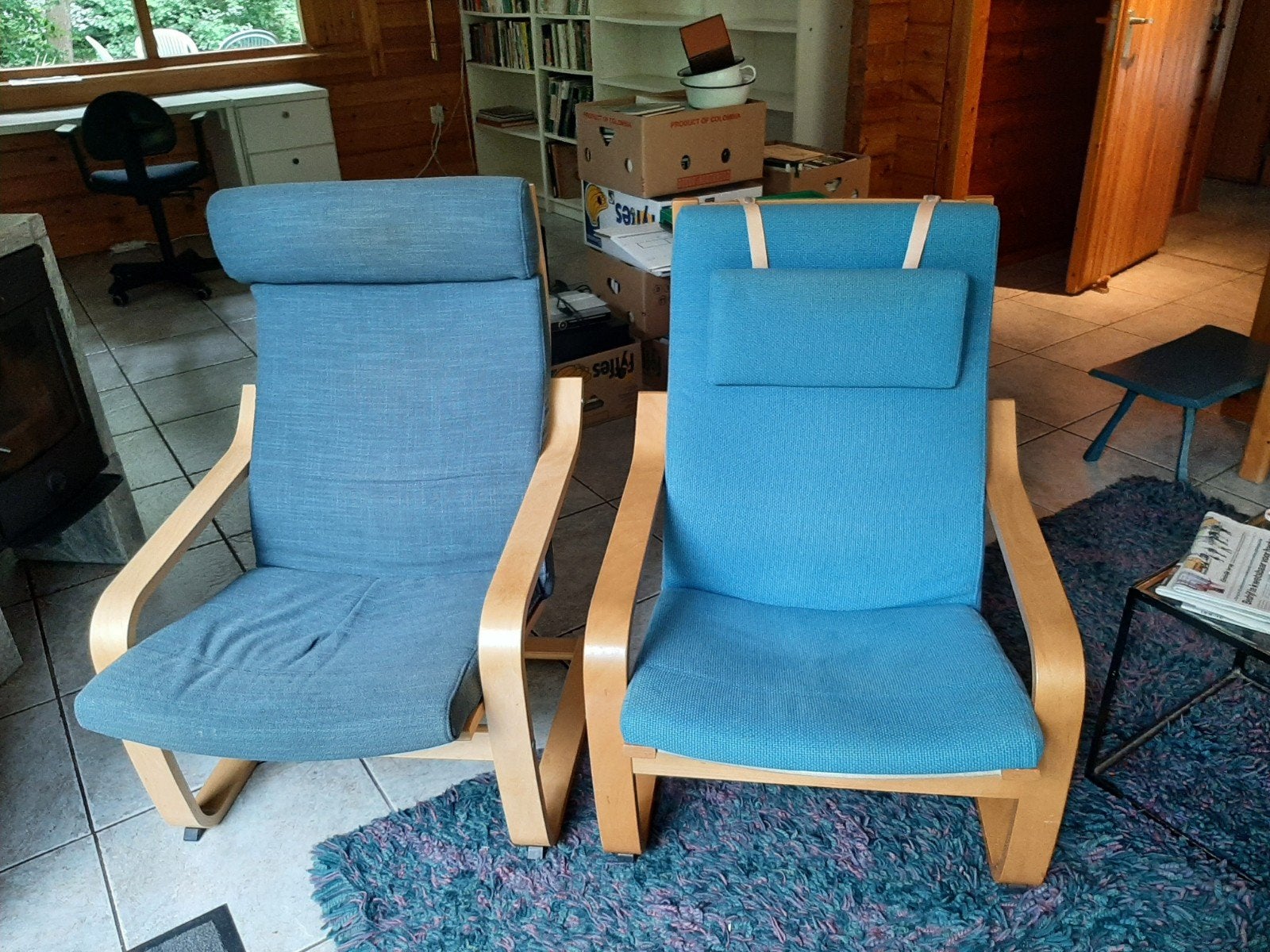 2 IKEA Poäng fauteuils - Comfortabel en stijlvol, Ophalen, Gebruikt, Twee, Modern, Scandinavisch
