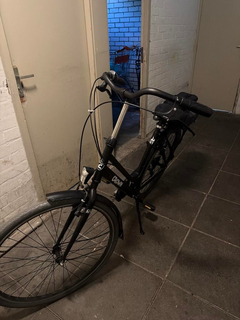 Zwarte Crown Stadsfiets met Versnellingen - Zo goed als nieu, Ophalen of Verzenden, Zo goed als nieuw