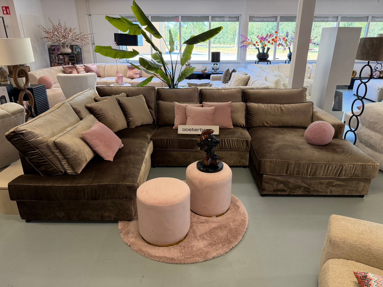 ACTIE - Luxe Velvet U-bank Pocket 220x350x170cm Goud NIEUW, Info@oosterbaanwonen.nl, Venus 31 8448CE Heerenveen, Hoekbank, Oosterbaan Wonen