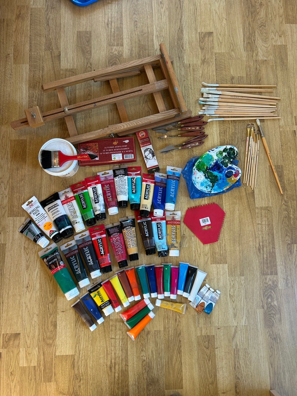 Acrylverf en andere materialen om te schilderen, Hobby en Vrije tijd, Ophalen, Gebruikt
