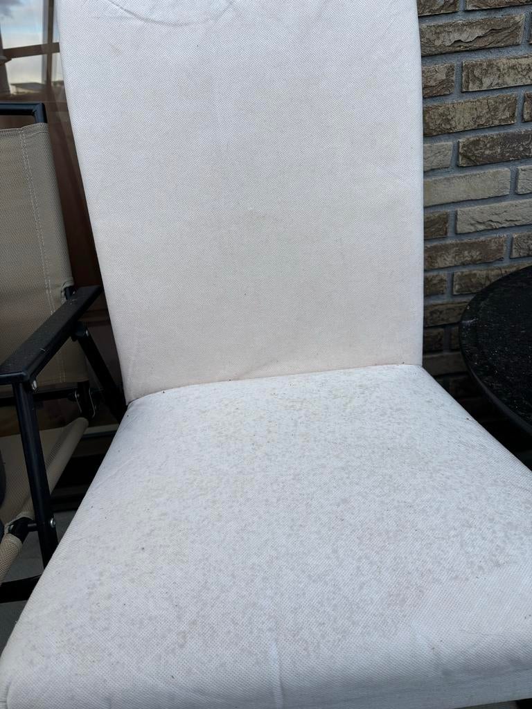 Tuinstoel en bijzettafel, Ophalen of Verzenden, Zo goed als nieuw