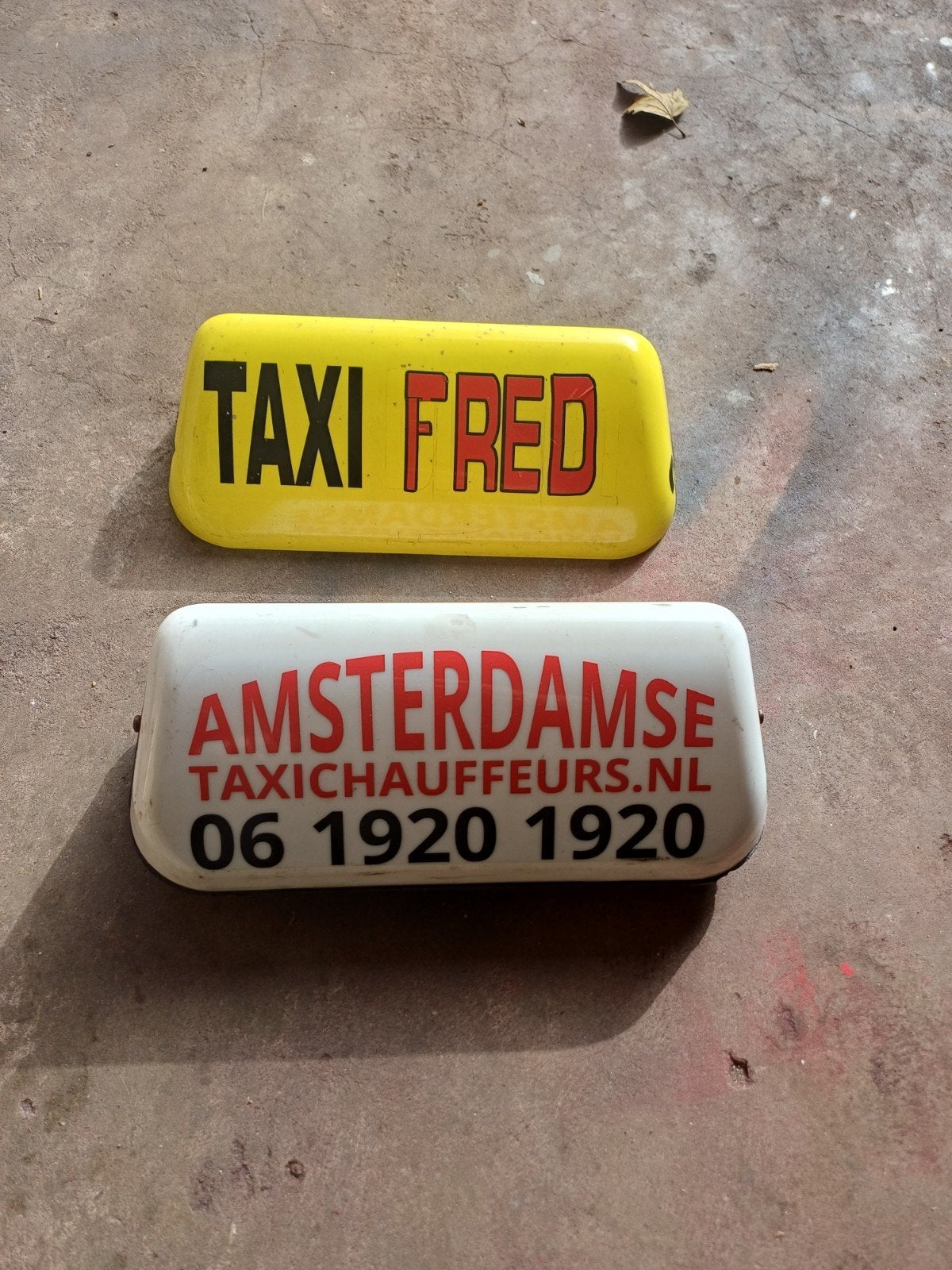 Taxi daklicht 2 x + 1 extra kapje zie fotos v p 10 euro, Ophalen of Verzenden