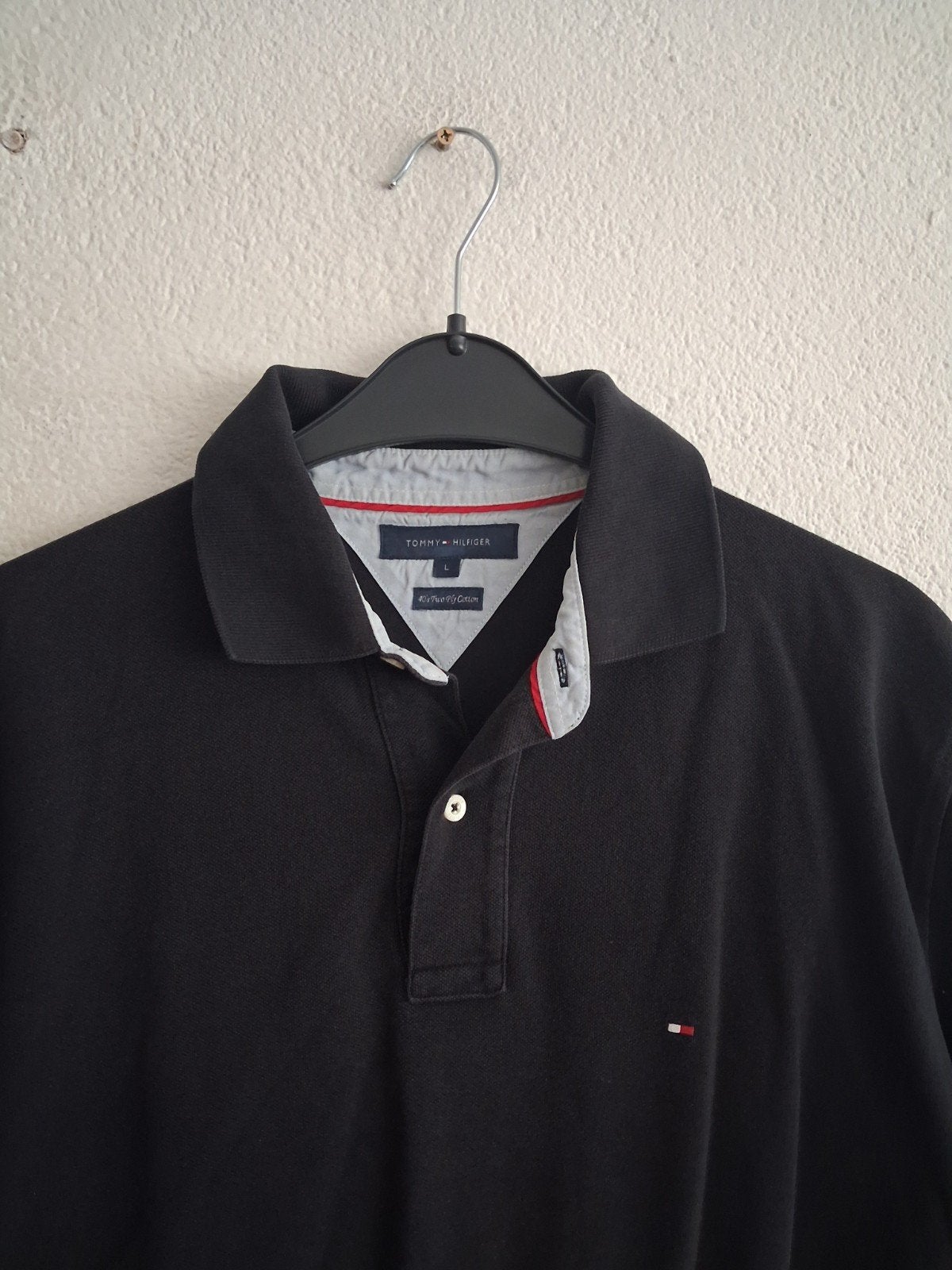 Tommy Hilfiger Polo Shirt Zwart Maat L, Maat 52/54 (L), Zwart, Tommy Hilfiger, Ophalen of Verzenden