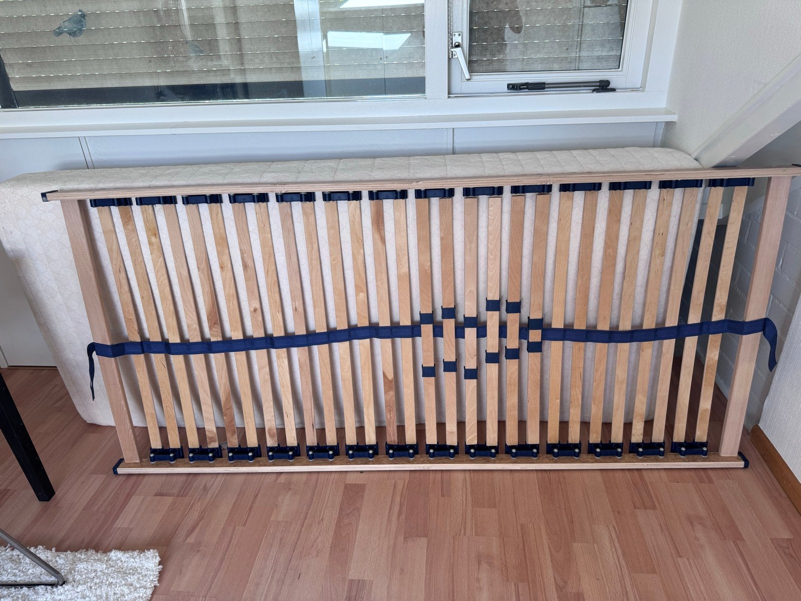 Lattenbodem en matras 200x90 cm - Goede staat, Ophalen, Gebruikt, 90 cm, Eenpersoons