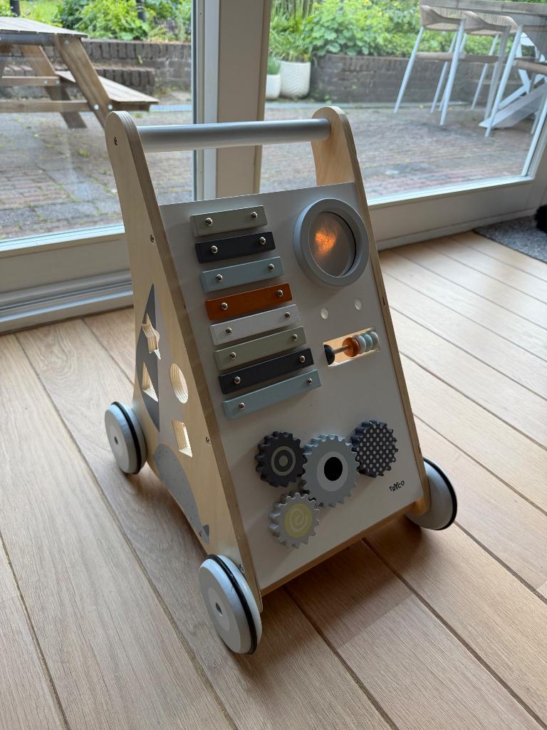 Tryco Houten Activiteiten Loopwagen, Kinderen en Baby's, Speelgoed | Babyspeelgoed, Ophalen, Zo goed als nieuw, Overige typen
