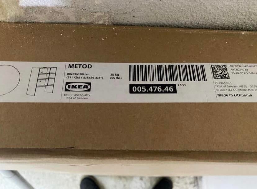 Ikea Metod 80x37x100 nieuw, Ophalen, Nieuw, 50 tot 100 cm, Minder dan 100 cm