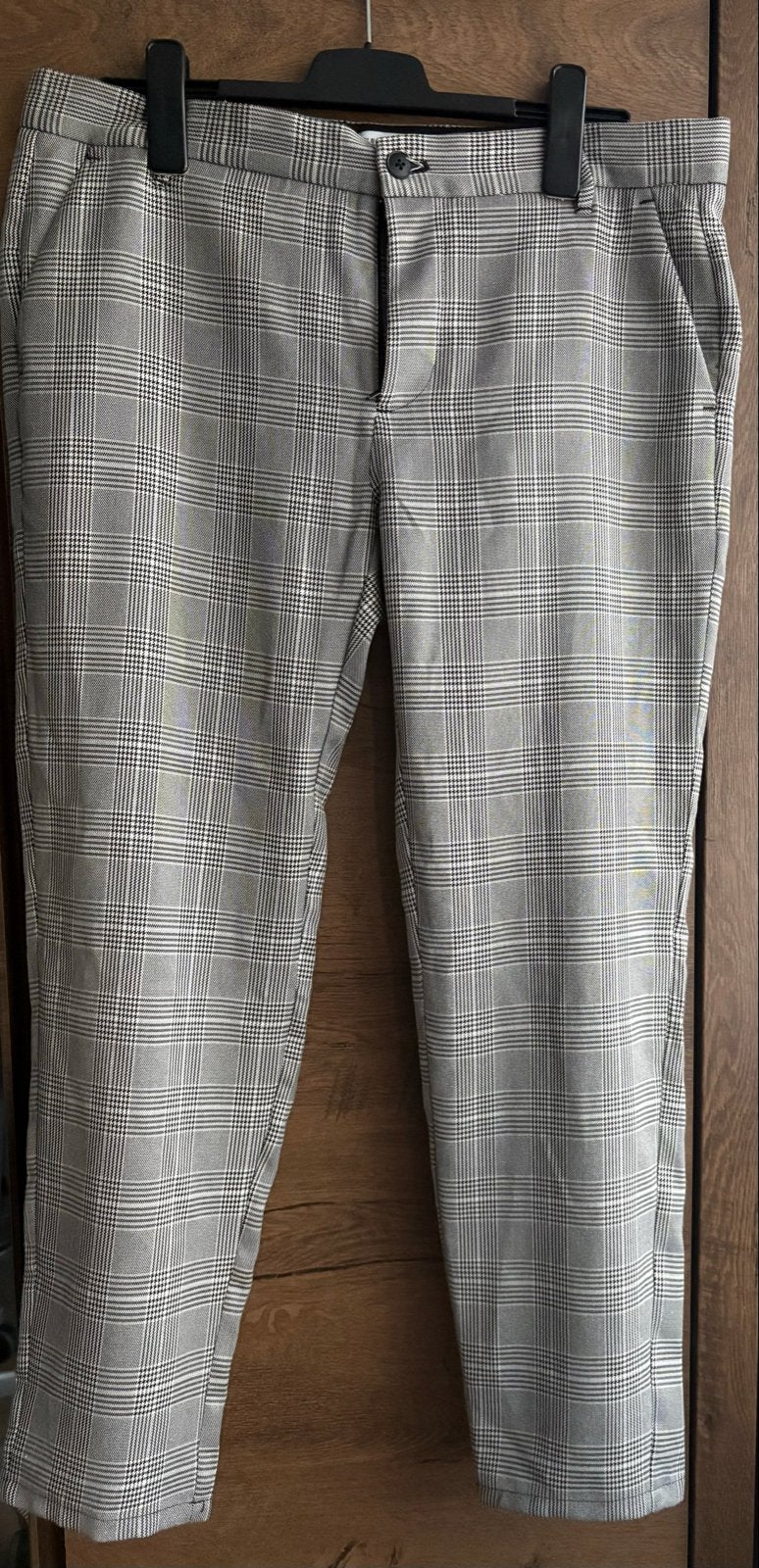Pull&Bear geruite broek maat 46 (S), Zwart, Maat 46/48 (XL) of groter, Ophalen of Verzenden, Zo goed als nieuw