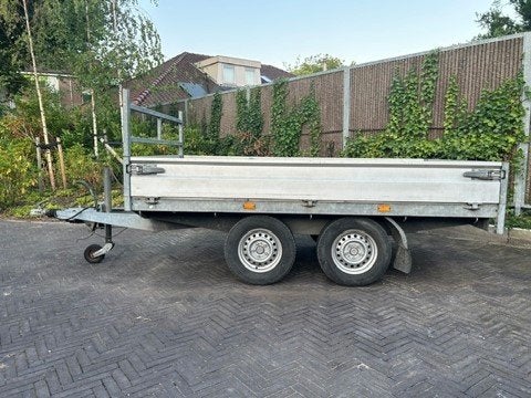 Hapert aanhanger plateau tandemasser, Auto diversen, Aanhangers en Bagagewagens, Ophalen, Gebruikt