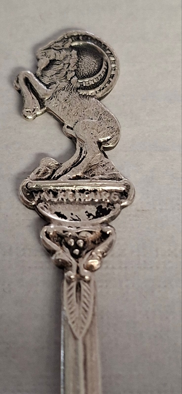 Verzilverde theelepel met Valkenburg opdruk, Antiek en Kunst, Ophalen of Verzenden