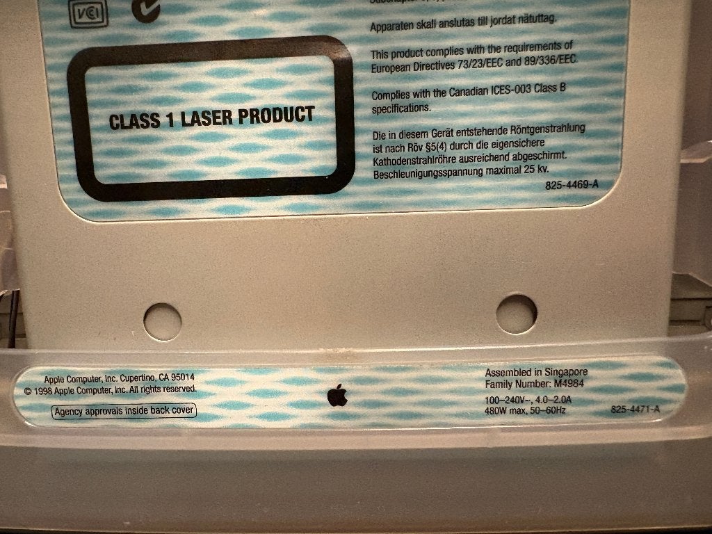 Vintage Apple iMac G3 - Niet werkend, Computers en Software, Vintage Computers, Ophalen