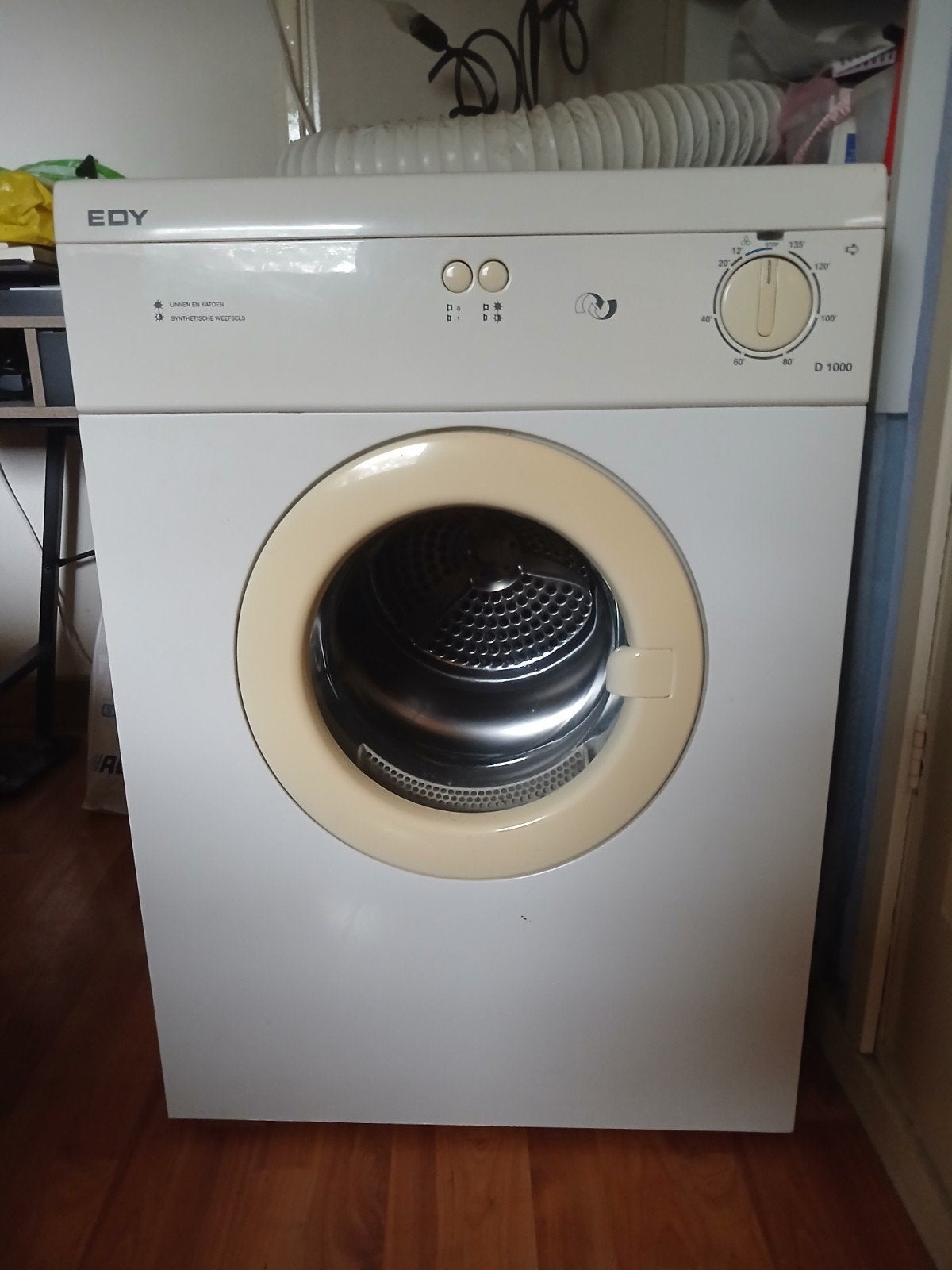 Edy D 1000 Wasdroger - Luchtafvoer, 6 tot 8 kg, Gebruikt, Luchtafvoer, Ophalen of Verzenden