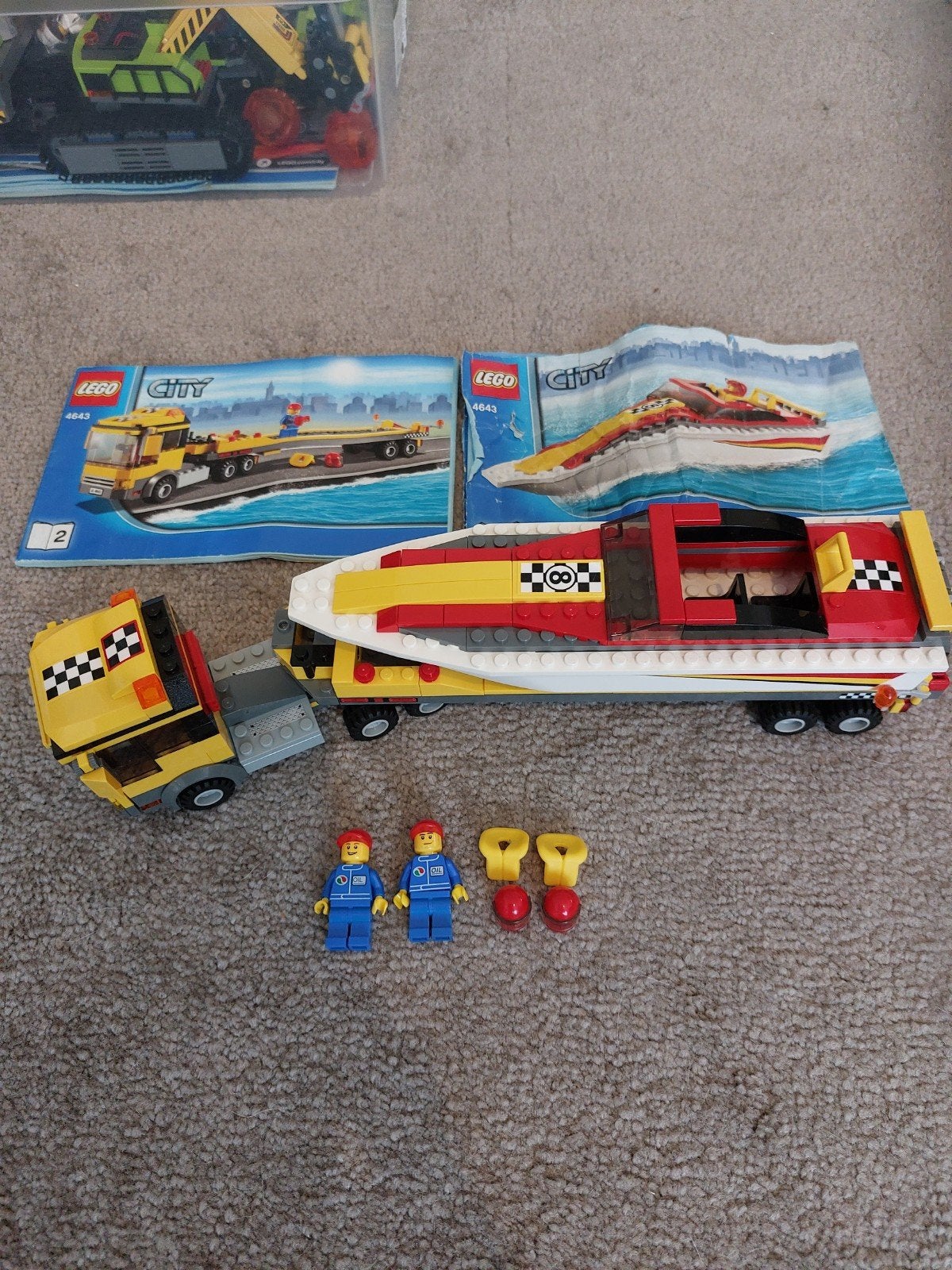 lego city 4643 powerboat transporter, City, Lego, Ophalen of Verzenden, Zo goed als nieuw