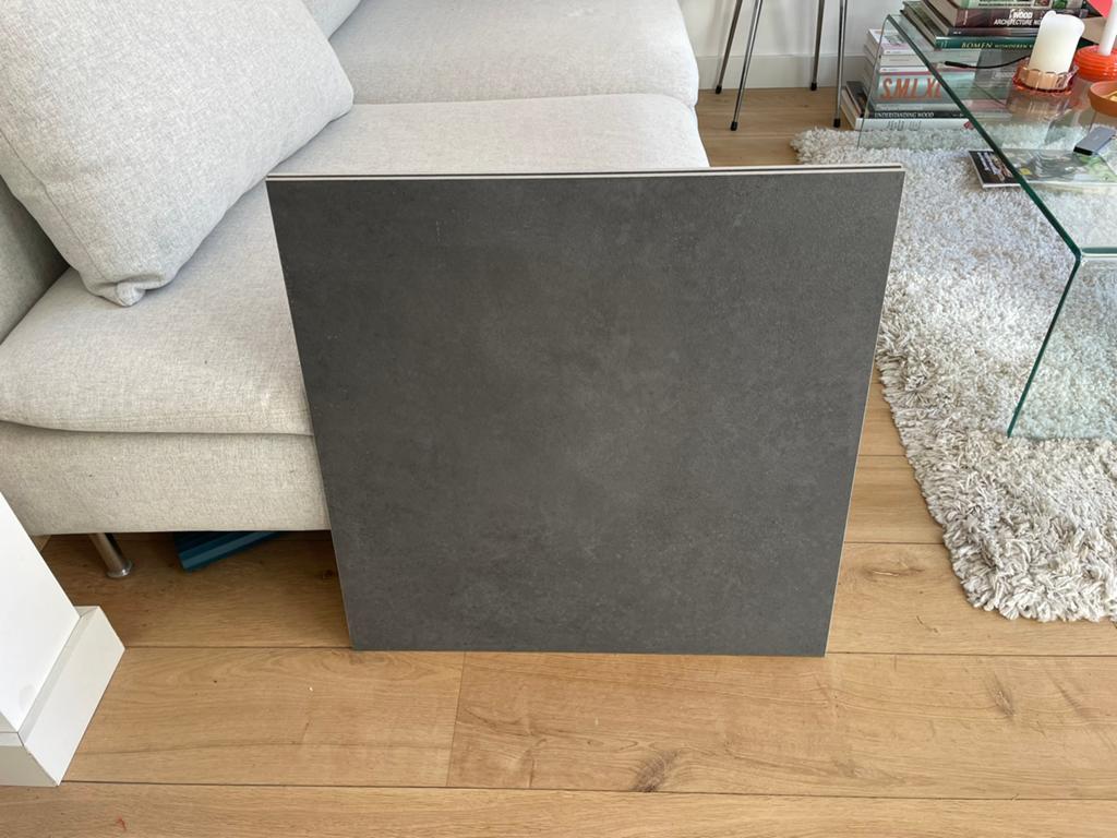 5m2 VitrA Antraciet vloertegels, 60x60cm, Ophalen, 60 cm of meer, Nieuw, 5 tot 10 m²