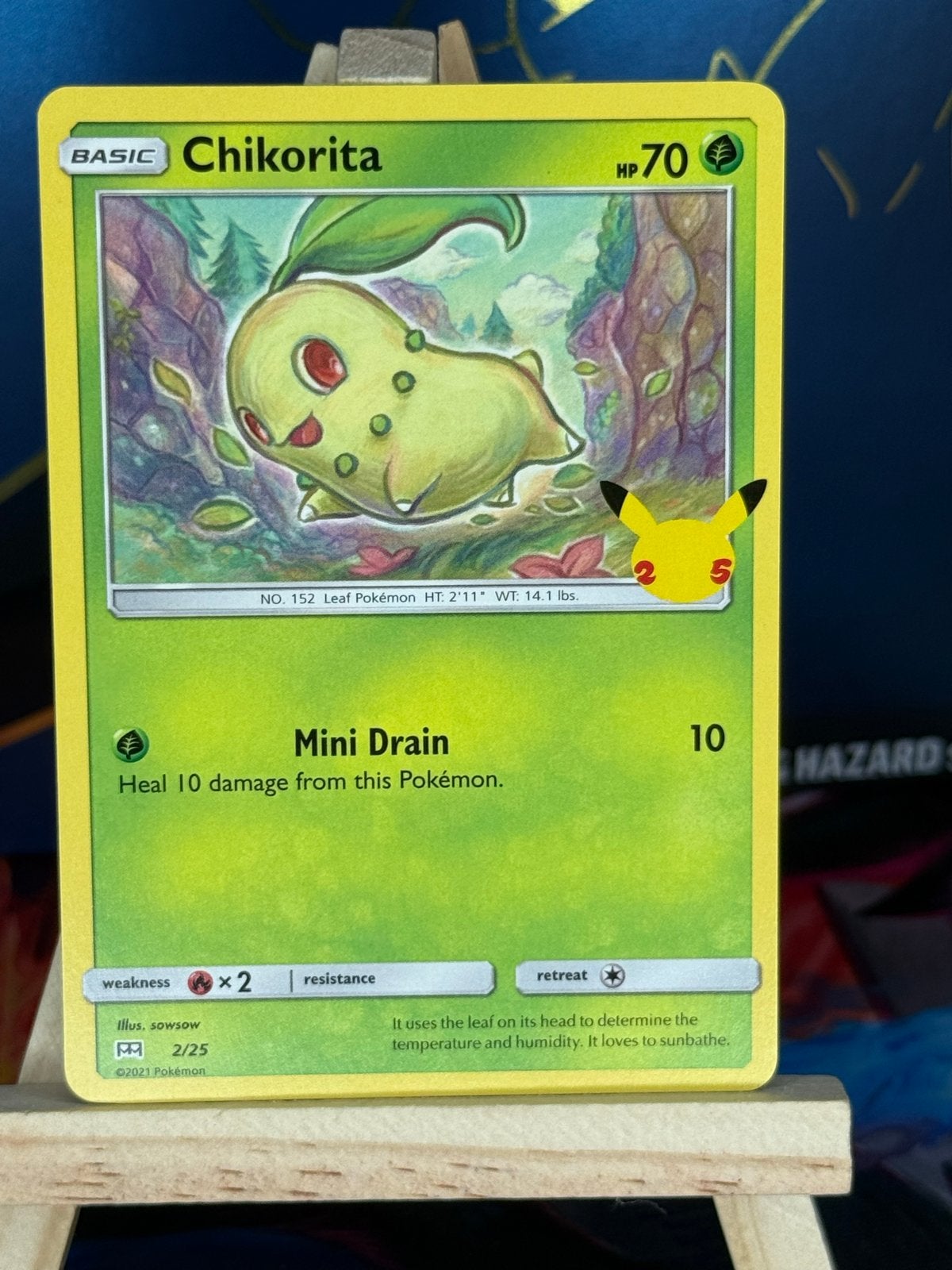 Chikorita #2 | Pokemon McDonalds 2021, Ophalen of Verzenden, Zo goed als nieuw, Losse kaart