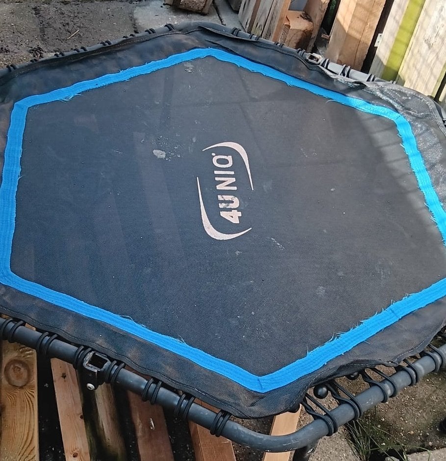 Mini Trampoline met Handgreep, Ophalen, Gebruikt