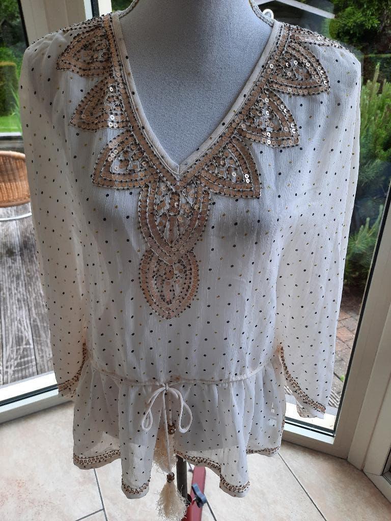 Supermooie top MEISÏE - L, Kleding | Dames, Tops, Zo goed als nieuw, Maat 38/40 (M), Overige kleuren, Korte mouw, Ophalen of Verzenden