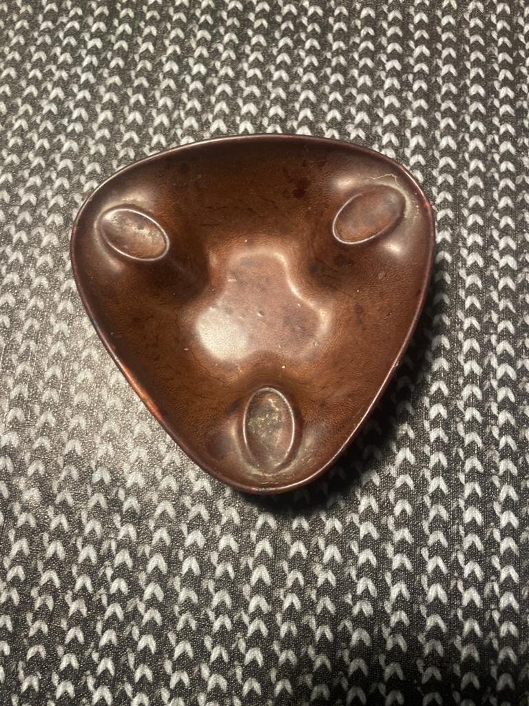 Vintage Bakelieten Asbak - Bruin, Driehoekig Design, Ophalen of Verzenden, Zo goed als nieuw