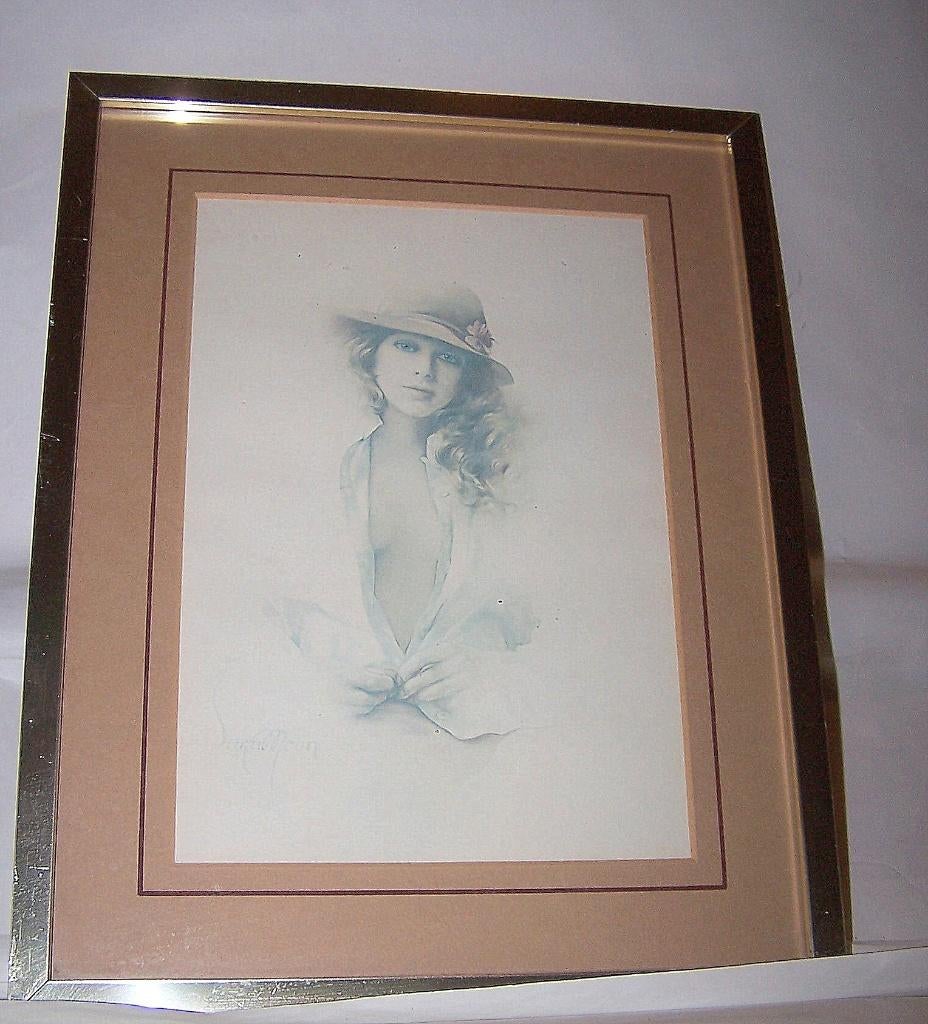 Vintage Sara Moon, ingelijst. 30x24cm. Izgs., Ophalen of Verzenden