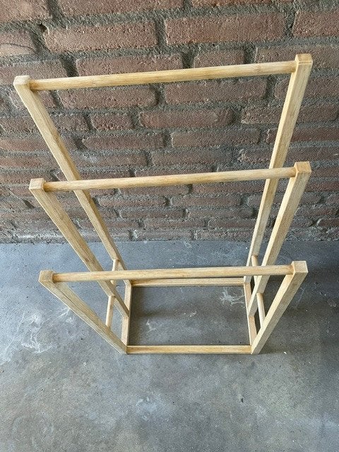 Houten Handdoeken rek, Handdoekhouder 3 Armen, Ophalen of Verzenden, Zo goed als nieuw, Bruin, Handdoek